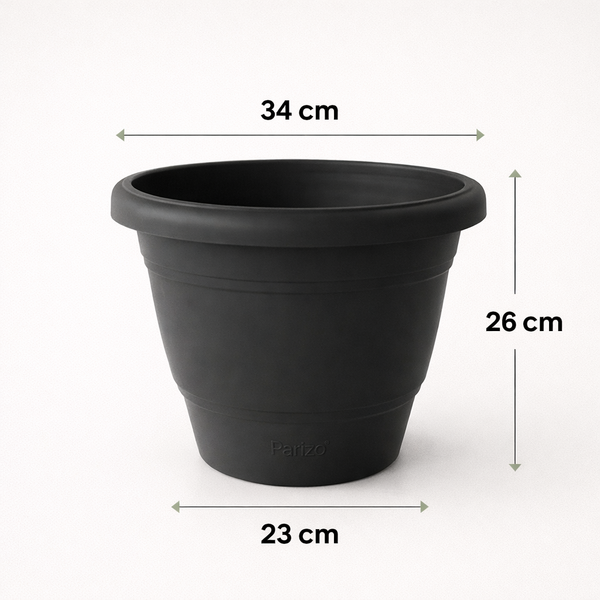 Gardening Pots - Black Color (14 inch) (Set of 4,6,10)