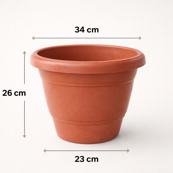 Gardening Pots - Terracotta Color (14 Inch) (Set of 4,6,10)