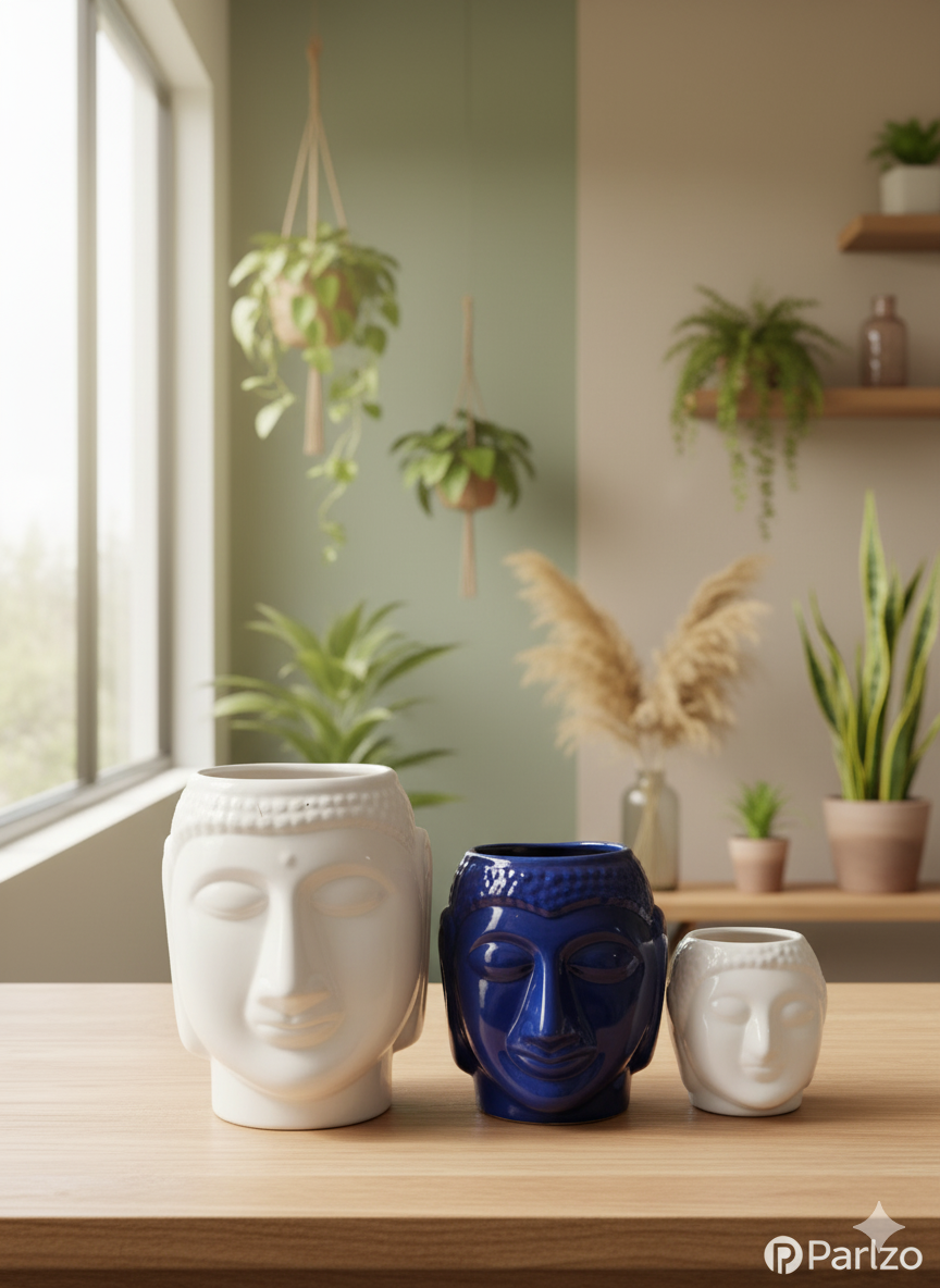 Ceramic buddha combo of 3