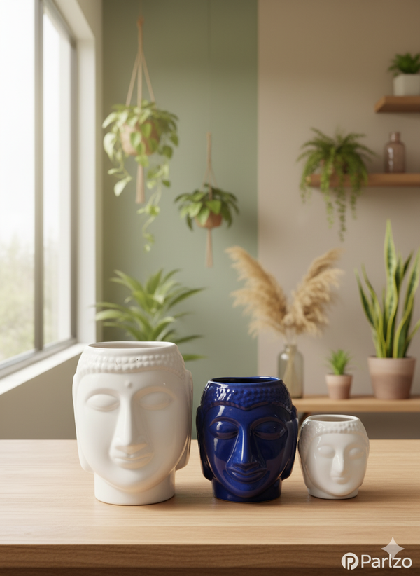 Ceramic buddha combo of 3