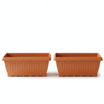 Brown Rectangle Planter 26 inches (Set of 3,2)