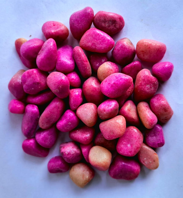 Pink Aquarium Pebbles (Small) – 500g (Packed)