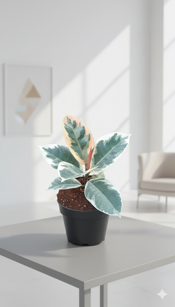 Rubber plant variegated